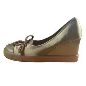 Chinese Laundry Wedge‎ Women Sz 8.5 Olive Green Lace Up Boho Everyday